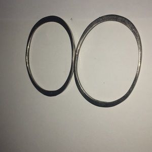 Sterling silver hoop earrings with backing